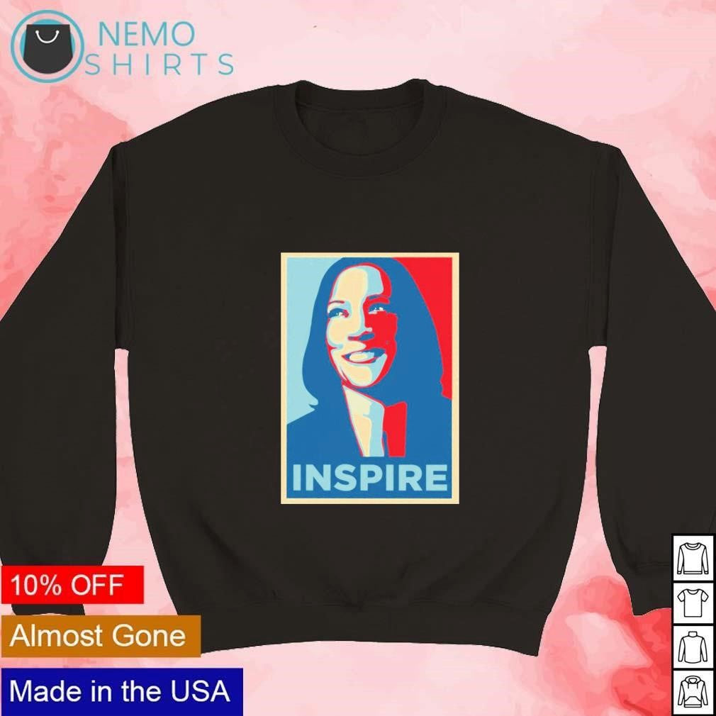 Inspire Kamala Harris 2024 president - Adult & Kids T-Shirts, Sweatshirts & Hoodies apparel design preview 3