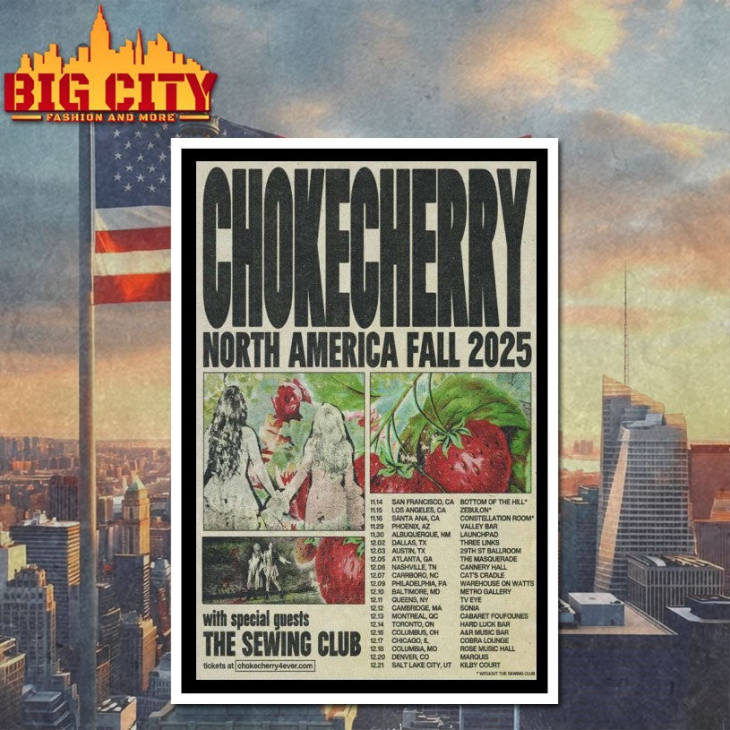 Chokecherry Tour North America Fall 2025 Poster - Adult & Kids T-Shirts, Sweatshirts & Hoodies apparel design preview 4