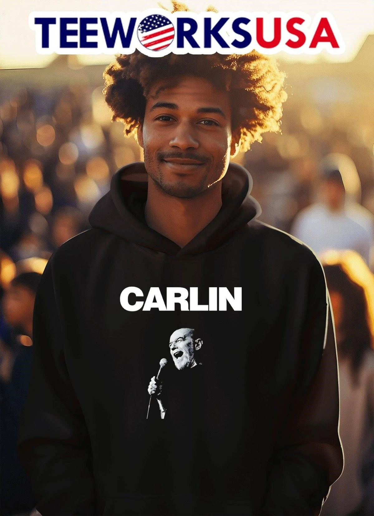 George Carlin Tribute - Adult & Kids T-Shirts, Sweatshirts & Hoodies apparel design preview 2