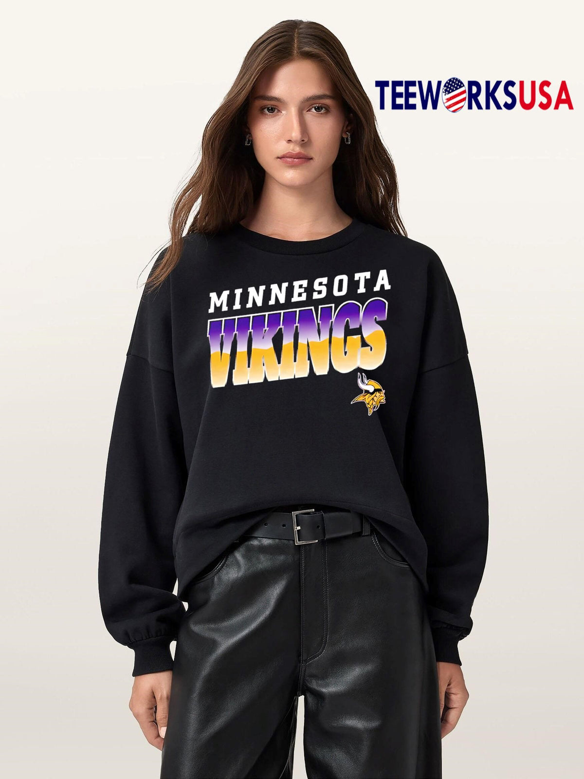 Minnesota Vikings Polished Franklin style - Adult & Kids T-Shirts, Sweatshirts & Hoodies apparel design preview 5