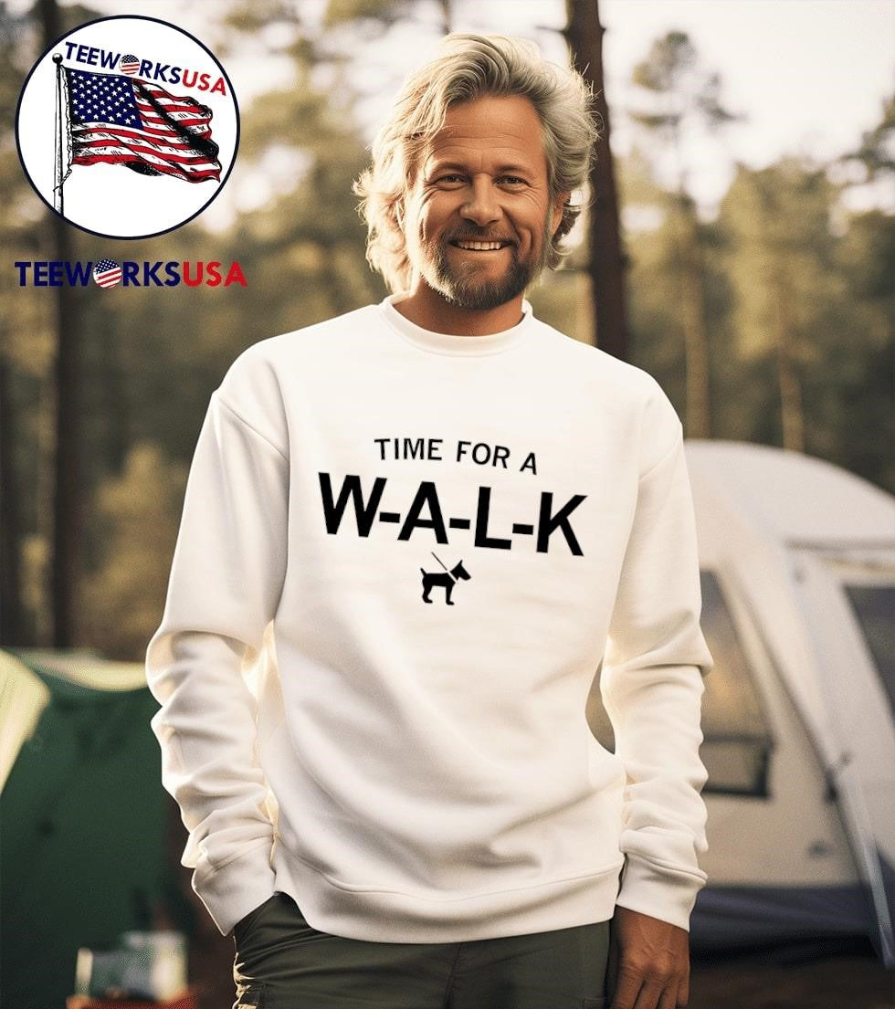 Time for a W-A-L-K dog - Adult & Kids T-Shirts, Sweatshirts & Hoodies apparel design preview 3