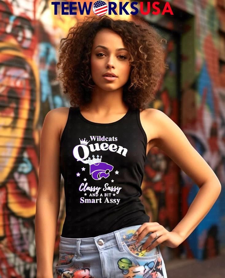 Kansas State Wildcats Queen classy sassy and a bit - Adult & Kids T-Shirts, Sweatshirts & Hoodies apparel design preview 7