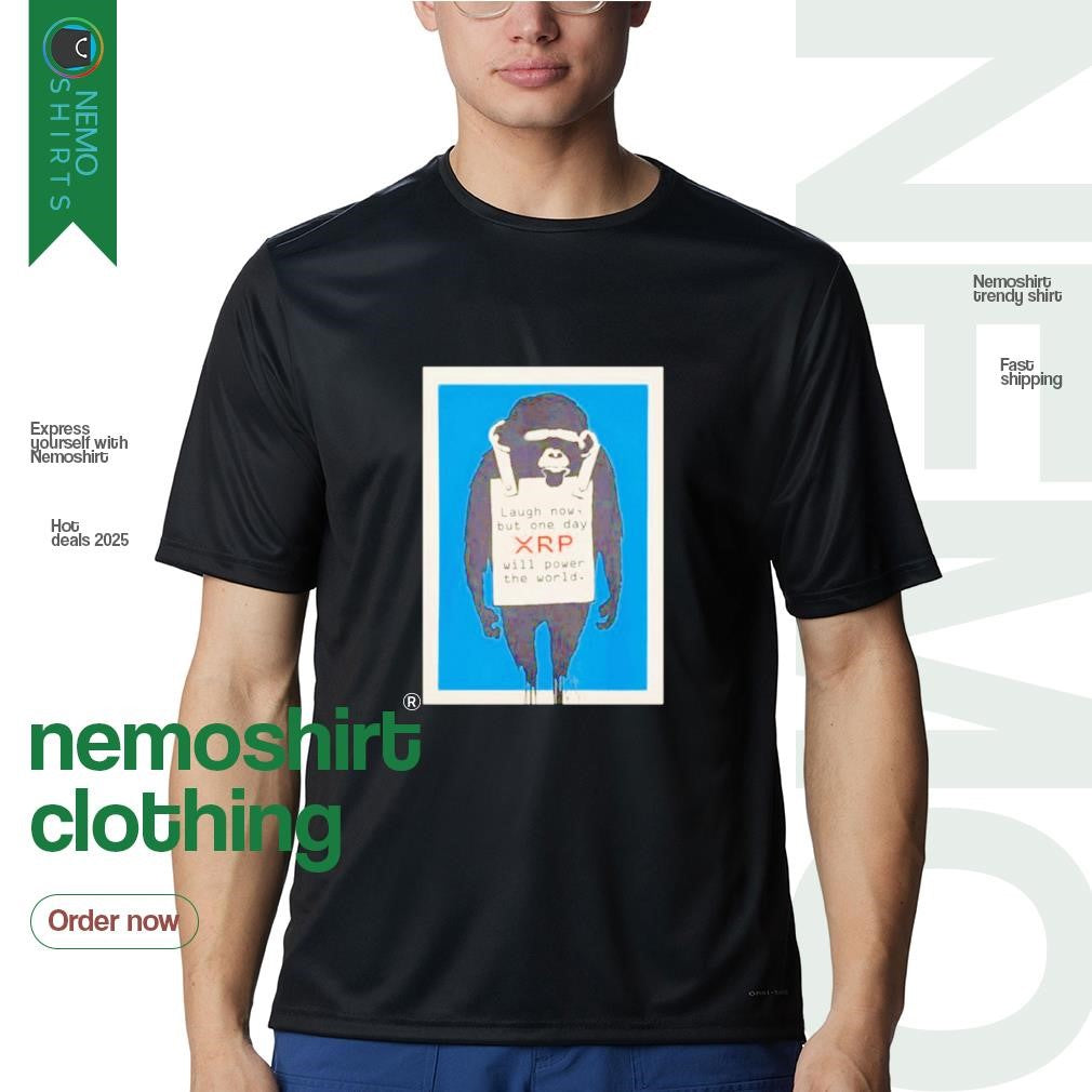 Zach Rector wearing laugh now but one day Xrp will - Adult & Kids T-Shirts, Sweatshirts & Hoodies apparel design preview 1