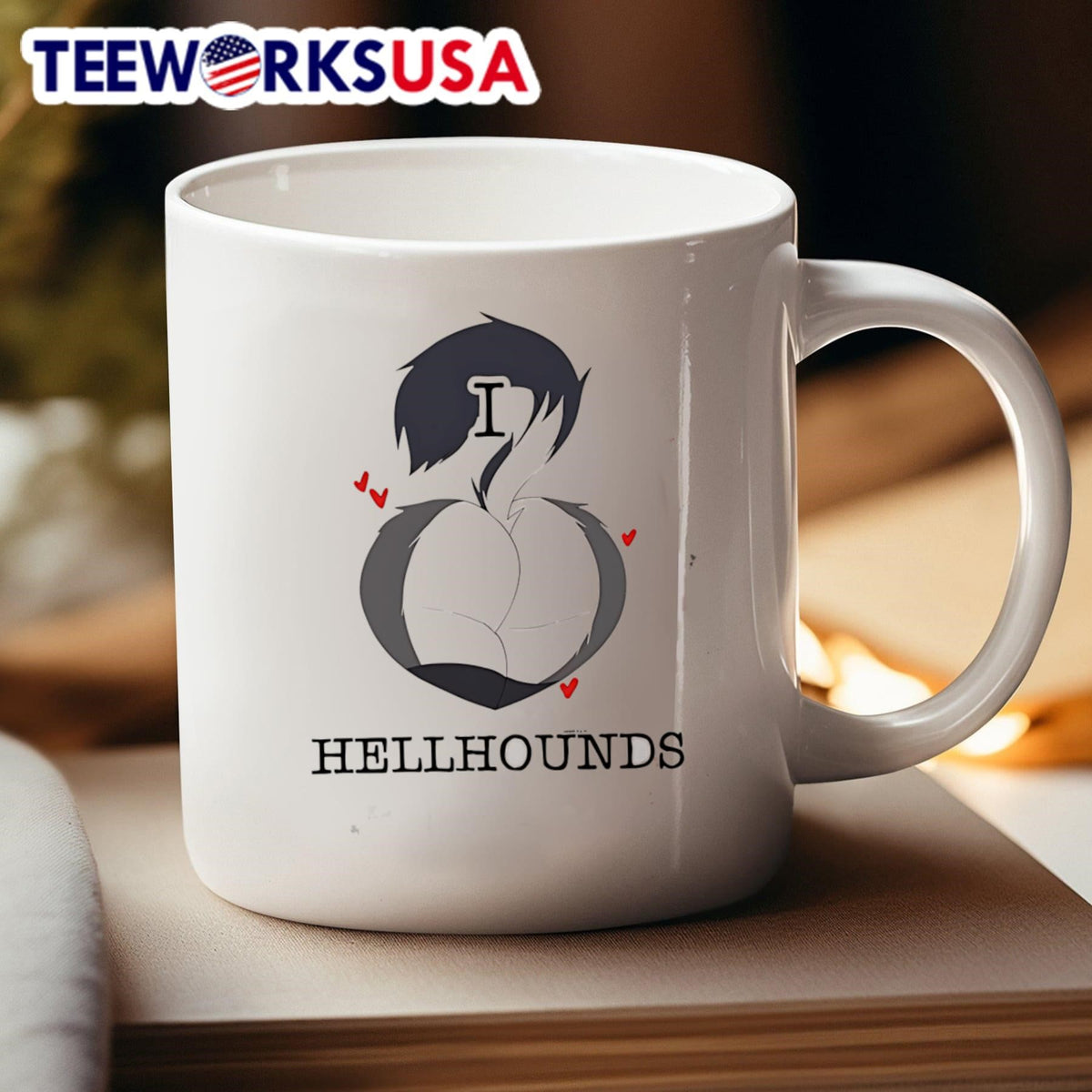 I heart Hellhounds - Adult & Kids T-Shirts, Sweatshirts & Hoodies apparel design preview 4