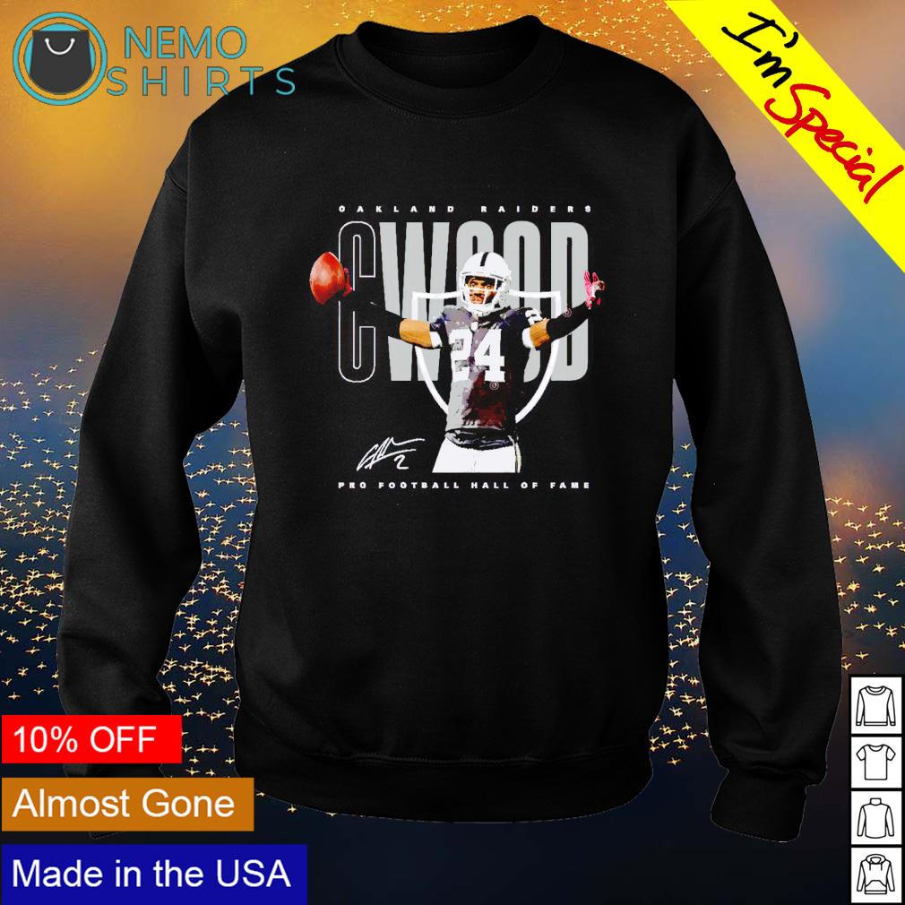 Charles Woodson Oakland Raiders celebration signature - Adult & Kids T-Shirts, Sweatshirts & Hoodies apparel design preview 4