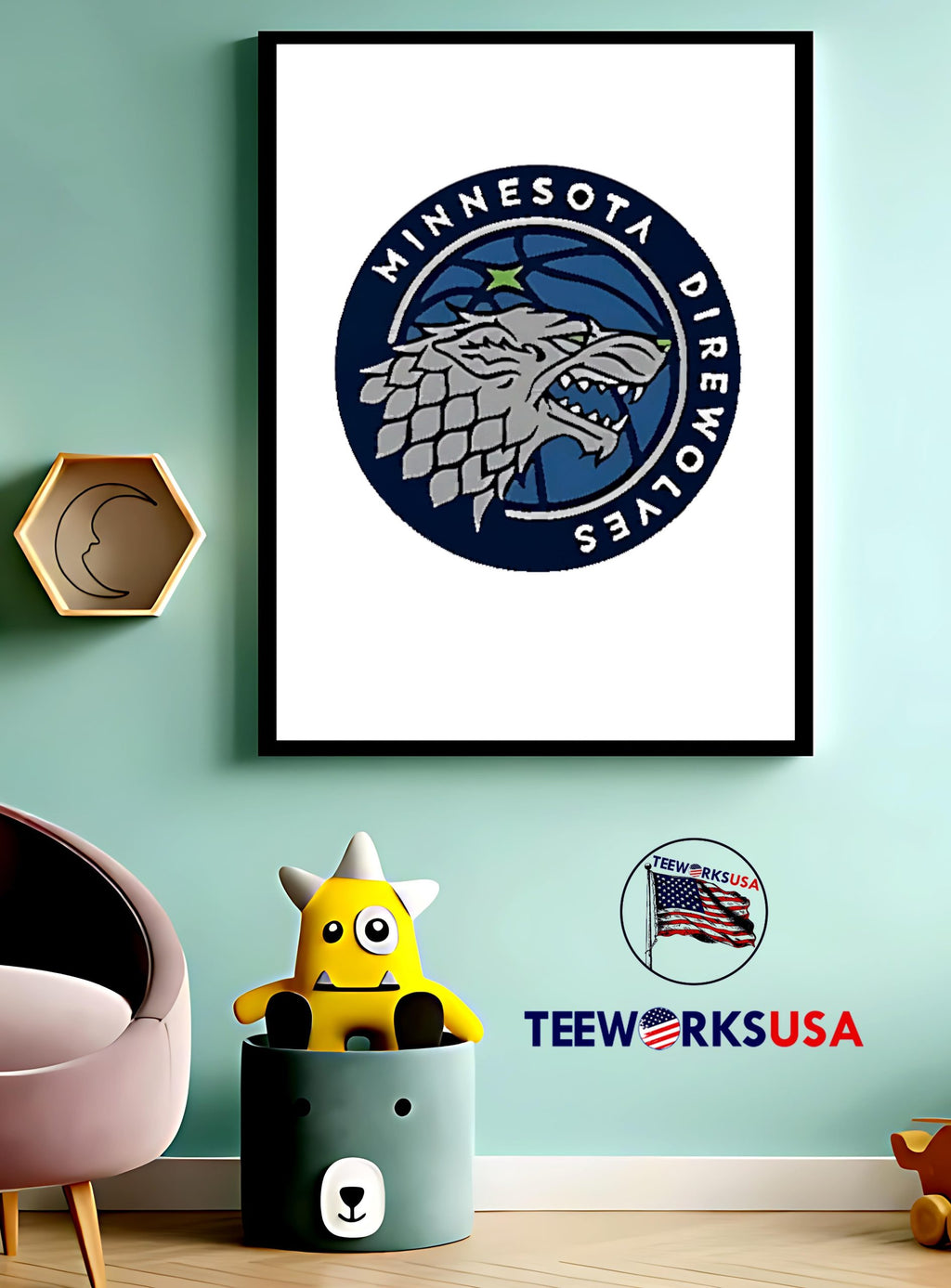 Minnesota Direwolves logo - Adult & Kids T-Shirts, Sweatshirts & Hoodies apparel design preview 3