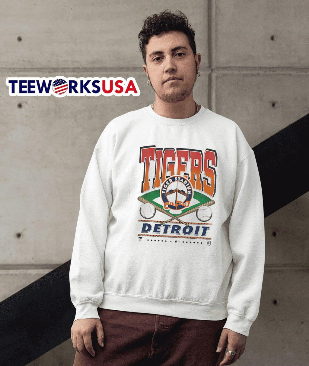 Detroit tigers cooperstown white straight shot 47 - Adult & Kids T-Shirts, Sweatshirts & Hoodies apparel design preview 3