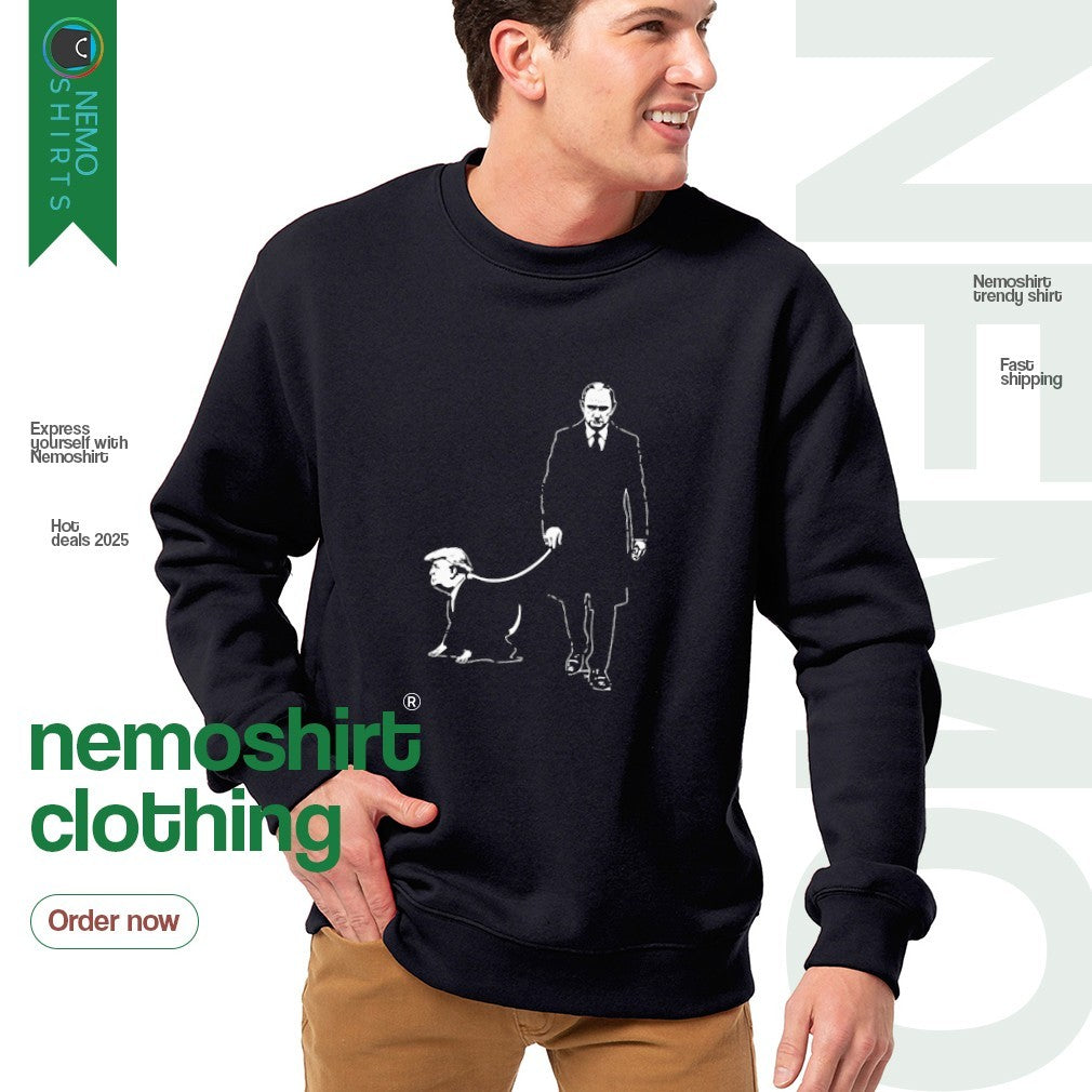 Putin's dog Trump anti - Adult & Kids T-Shirts, Sweatshirts & Hoodies apparel design preview 4
