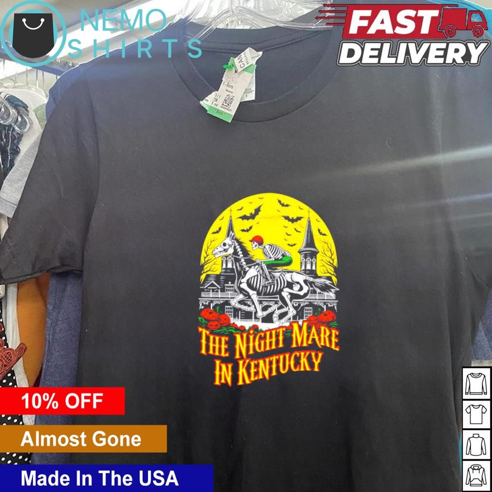 The night mare in Kentucky skeleton riding horse - Adult & Kids T-Shirts, Sweatshirts & Hoodies apparel design preview 5