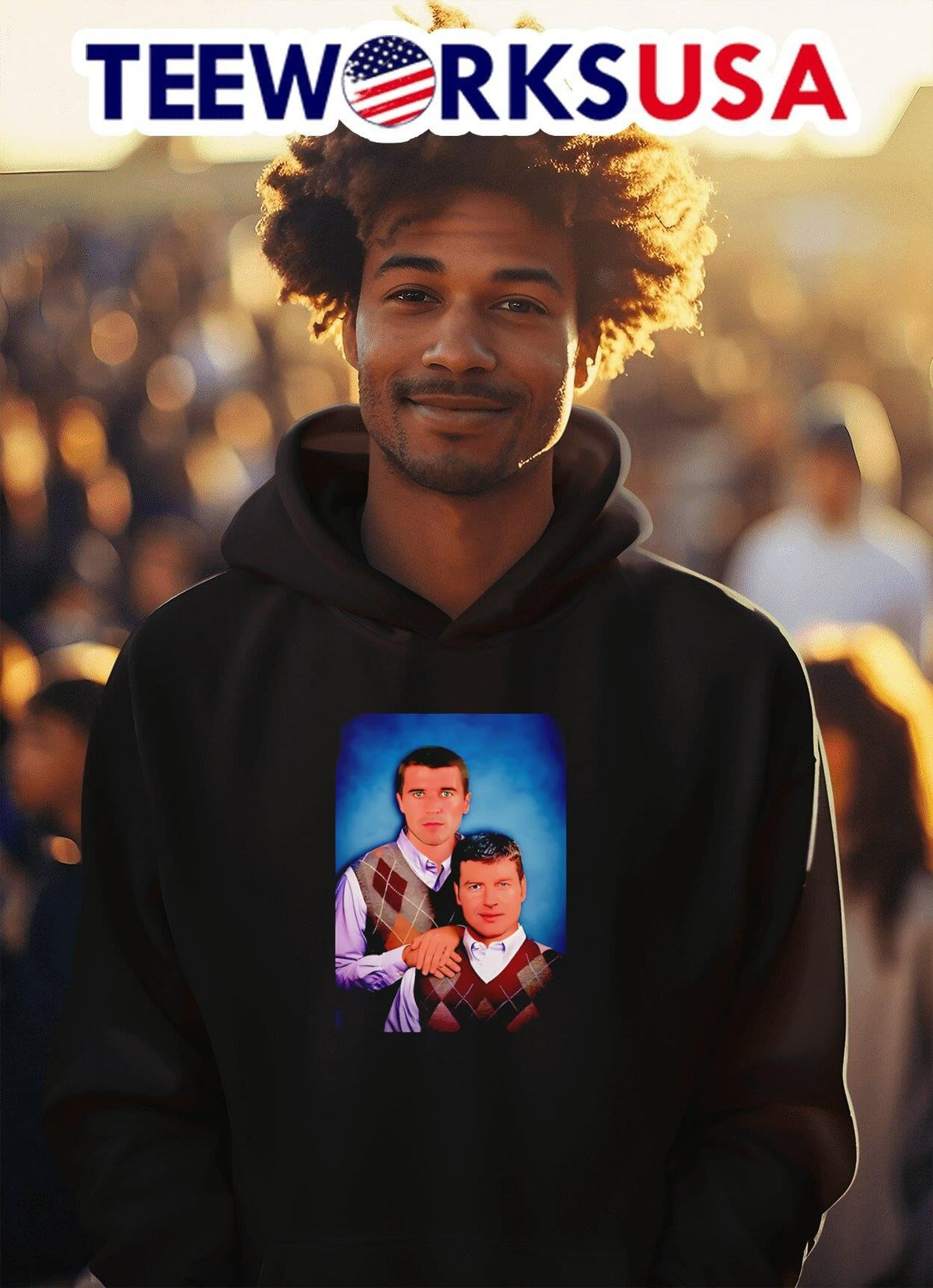 Stepbrothers Roy Keane and Denis Irwin - Adult & Kids T-Shirts, Sweatshirts & Hoodies apparel design preview 2