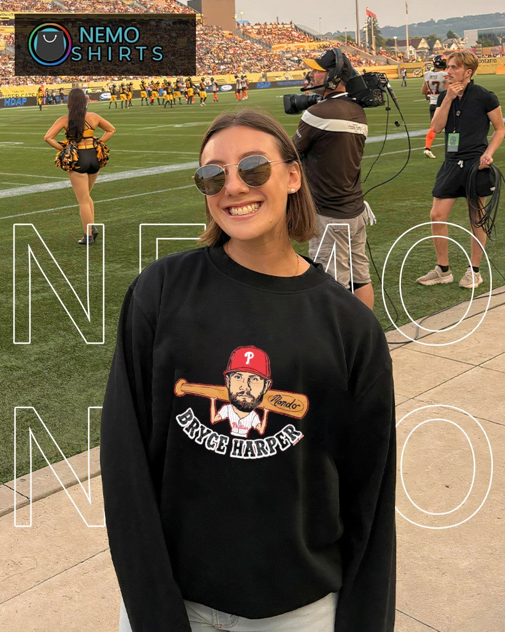 Philadelphia Phillies Bryce Harper Mondo bat player - Adult & Kids T-Shirts, Sweatshirts & Hoodies apparel design preview 4
