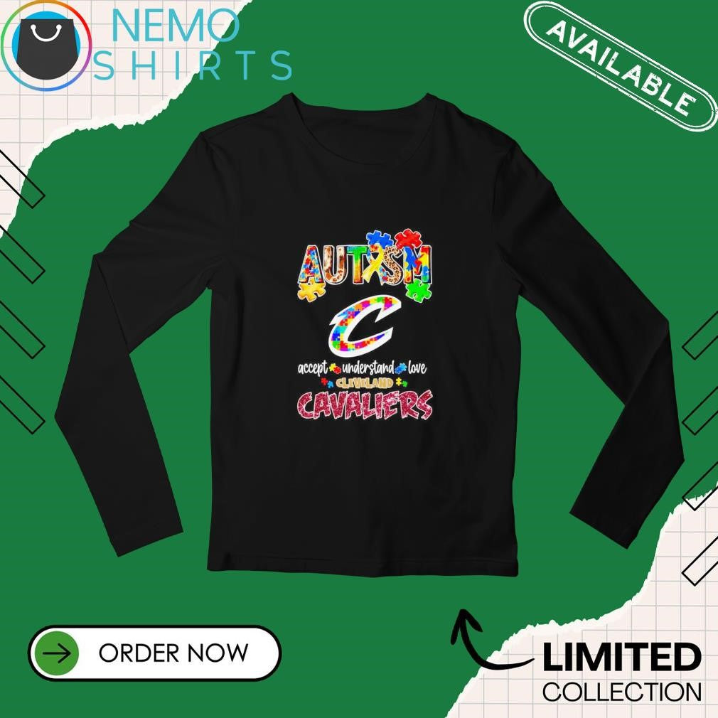 Autism accept understand love Cleveland Cavaliers - Adult & Kids T-Shirts, Sweatshirts & Hoodies apparel design preview 3