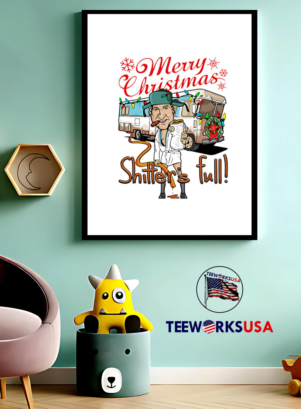 Merry Christmas Shiter's full - Adult & Kids T-Shirts, Sweatshirts & Hoodies apparel design preview 4