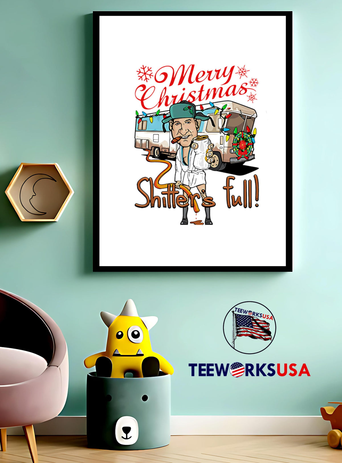Merry Christmas Shiter's full - Adult & Kids T-Shirts, Sweatshirts & Hoodies apparel design preview 4