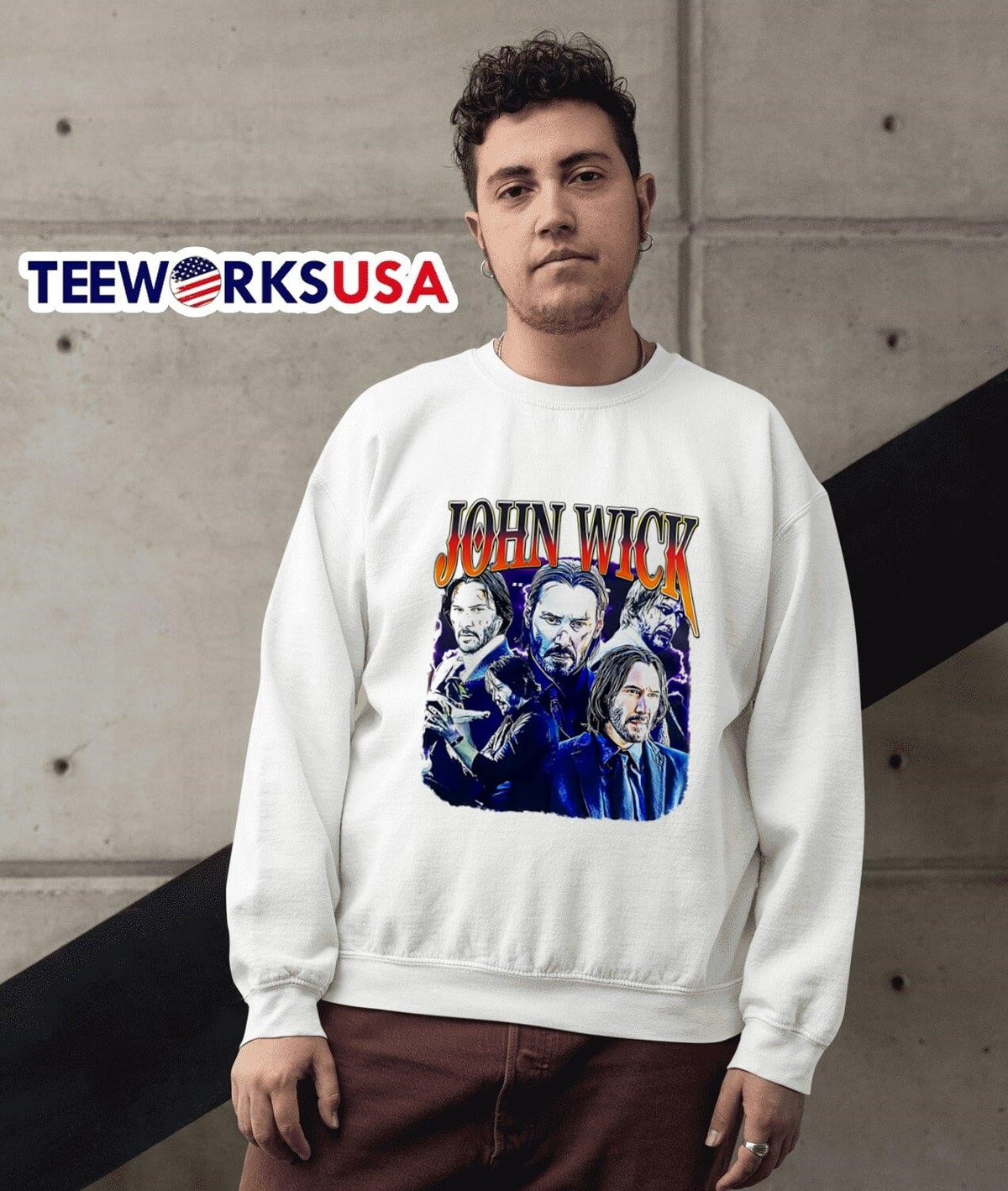 John Wick Film series graphic - Adult & Kids T-Shirts, Sweatshirts & Hoodies apparel design preview 5