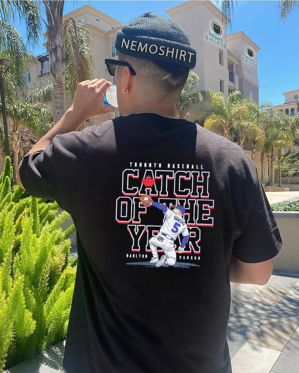Daulton Varsho Toronto Blue Jays baseball catch of - Adult & Kids T-Shirts, Sweatshirts & Hoodies apparel design preview 4