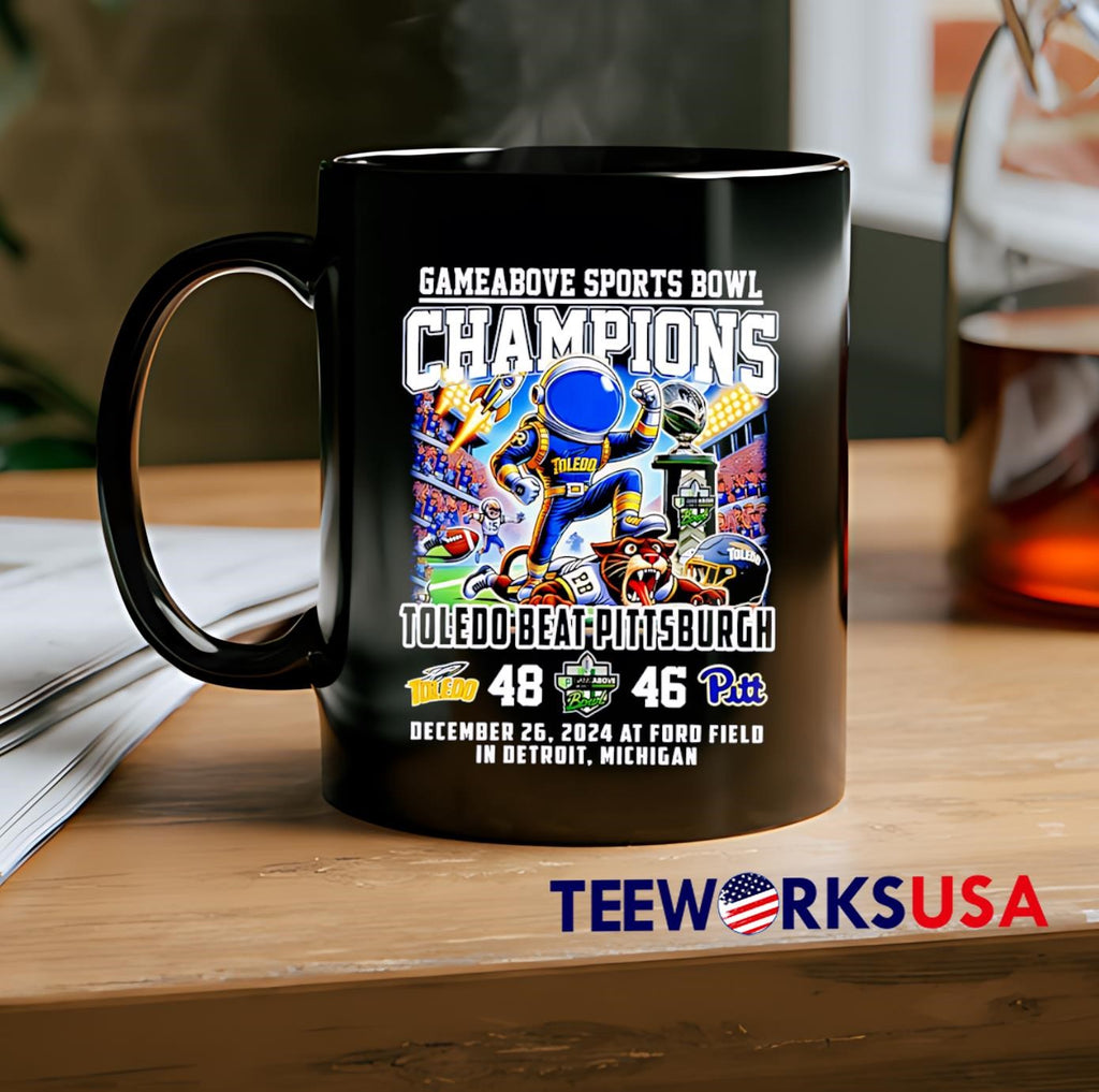 Toledo Rockets Beat Pittsburgh Gameabove Bowl - Adult & Kids T-Shirts, Sweatshirts & Hoodies apparel design preview 2