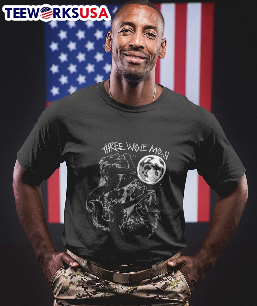 Three Wolf Moon vintage - Adult & Kids T-Shirts, Sweatshirts & Hoodies apparel design preview 1