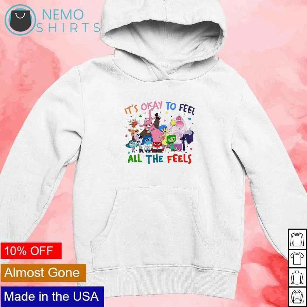 Inside out characters it's okay to feel all the feels - Adult & Kids T-Shirts, Sweatshirts & Hoodies apparel design preview 2