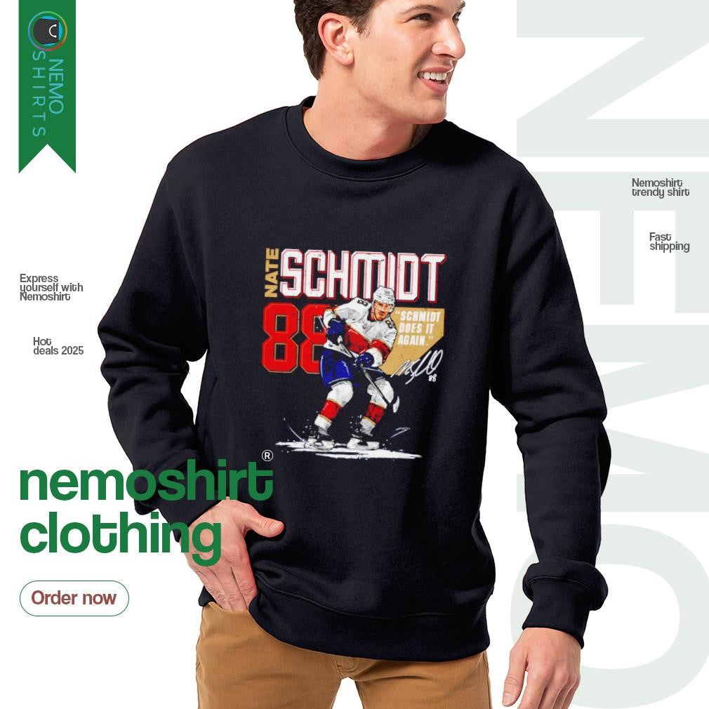 Nate Schmidt Florida Panthers does it again signature - Adult & Kids T-Shirts, Sweatshirts & Hoodies apparel design preview 4