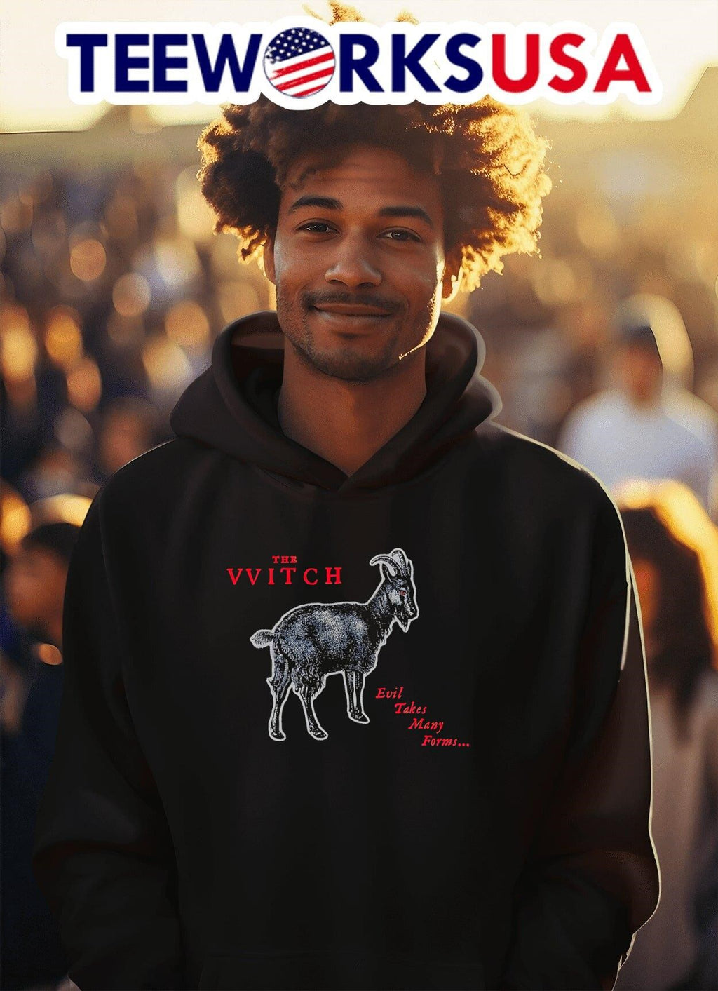 The witch evil takes many forms goat - Adult & Kids T-Shirts, Sweatshirts & Hoodies apparel design preview 2