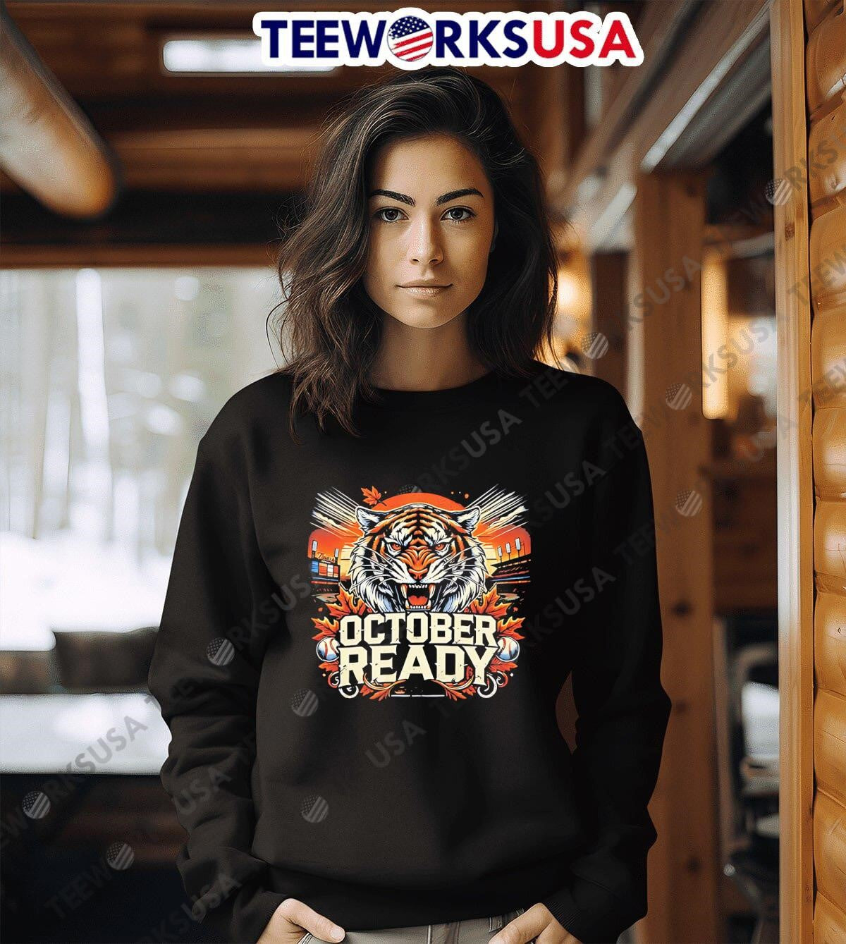 October ready detroit tigers inspired graphic - Adult & Kids T-Shirts, Sweatshirts & Hoodies apparel design preview 3