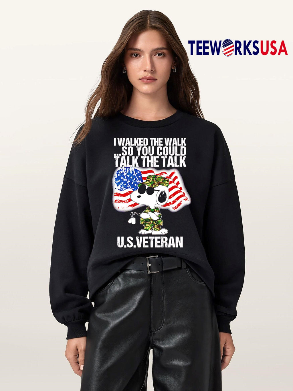 Nice Snoopy I walked the walk so you could talk u.s - Adult & Kids T-Shirts, Sweatshirts & Hoodies apparel design preview 5