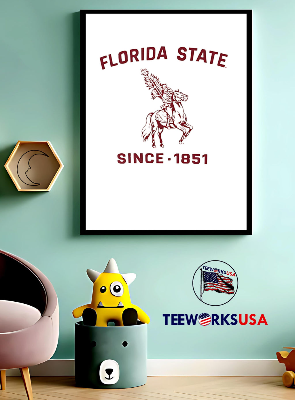 Florida State Duster Franklin since 1851 - Adult & Kids T-Shirts, Sweatshirts & Hoodies apparel design preview 3
