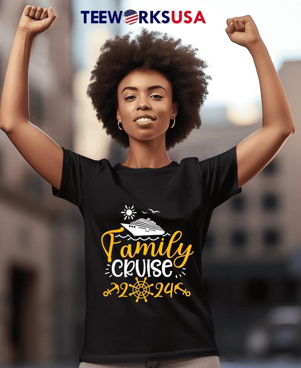 Family Cruise 2024 ship - Adult & Kids T-Shirts, Sweatshirts & Hoodies apparel design preview 4