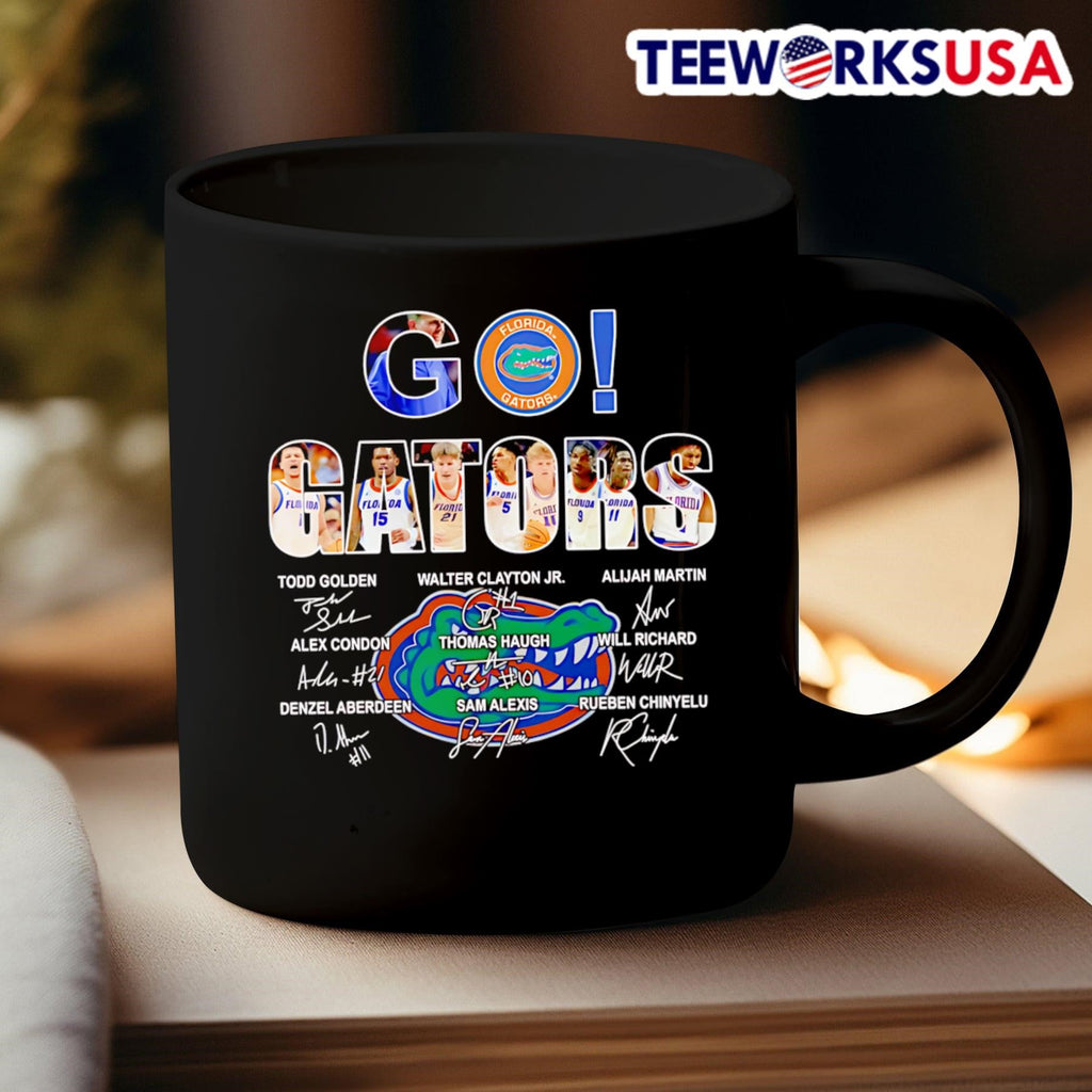Go Gators men's basketball players signature - Adult & Kids T-Shirts, Sweatshirts & Hoodies apparel design preview 3