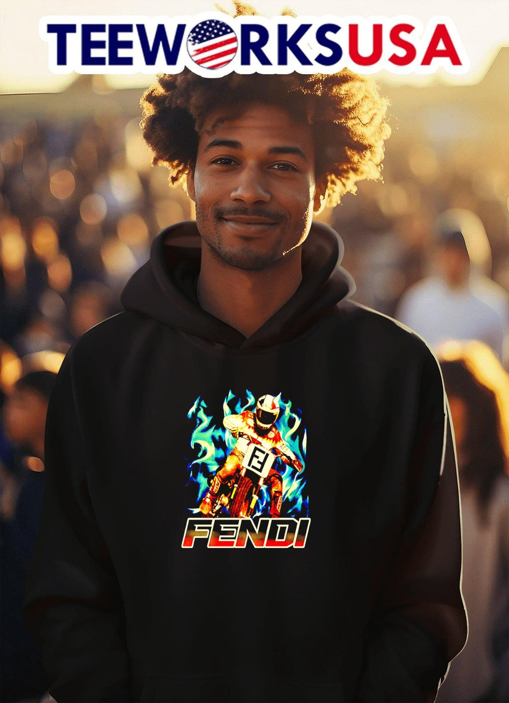 Fendi dirtbike - Adult & Kids T-Shirts, Sweatshirts & Hoodies apparel design preview 2