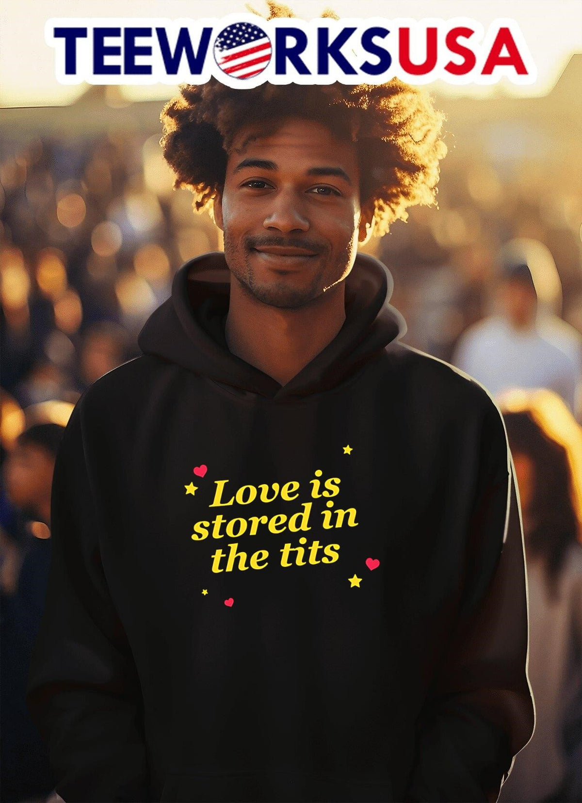 Love Is d In The Tits - Adult & Kids T-Shirts, Sweatshirts & Hoodies apparel design preview 2