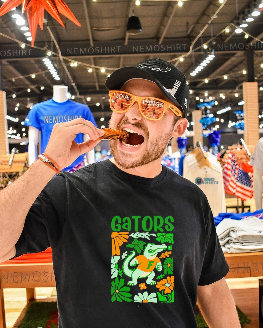 Gators boho floral Florida mascot - Adult & Kids T-Shirts, Sweatshirts & Hoodies apparel design preview 1