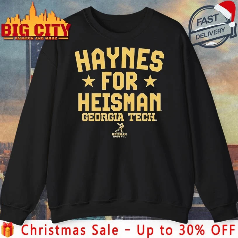 Georgia Tech Yellow Jackets Haynes King For Heisman - Adult & Kids T-Shirts, Sweatshirts & Hoodies apparel design preview 4