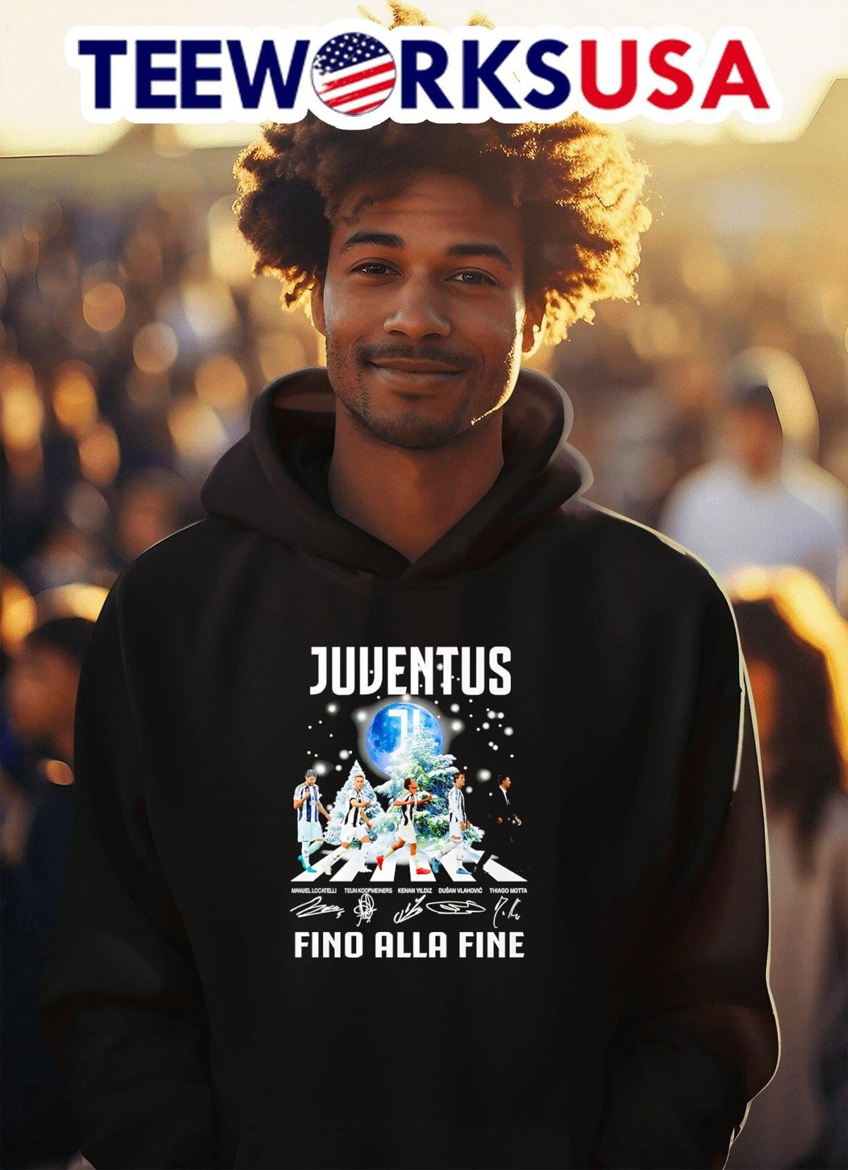 Juventus Christmas Abbey Road fino alla fine - Adult & Kids T-Shirts, Sweatshirts & Hoodies apparel design preview 2