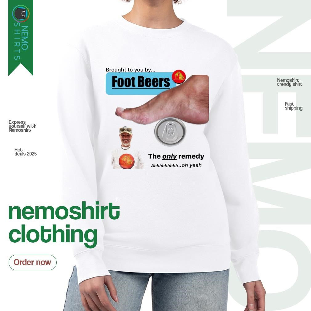 Brought to you by foot beers the only remedy Neck - Adult & Kids T-Shirts, Sweatshirts & Hoodies apparel design preview 4