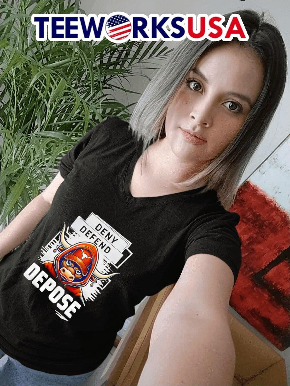 Texas Longhorns deny defend depose - Adult & Kids T-Shirts, Sweatshirts & Hoodies apparel design preview 7