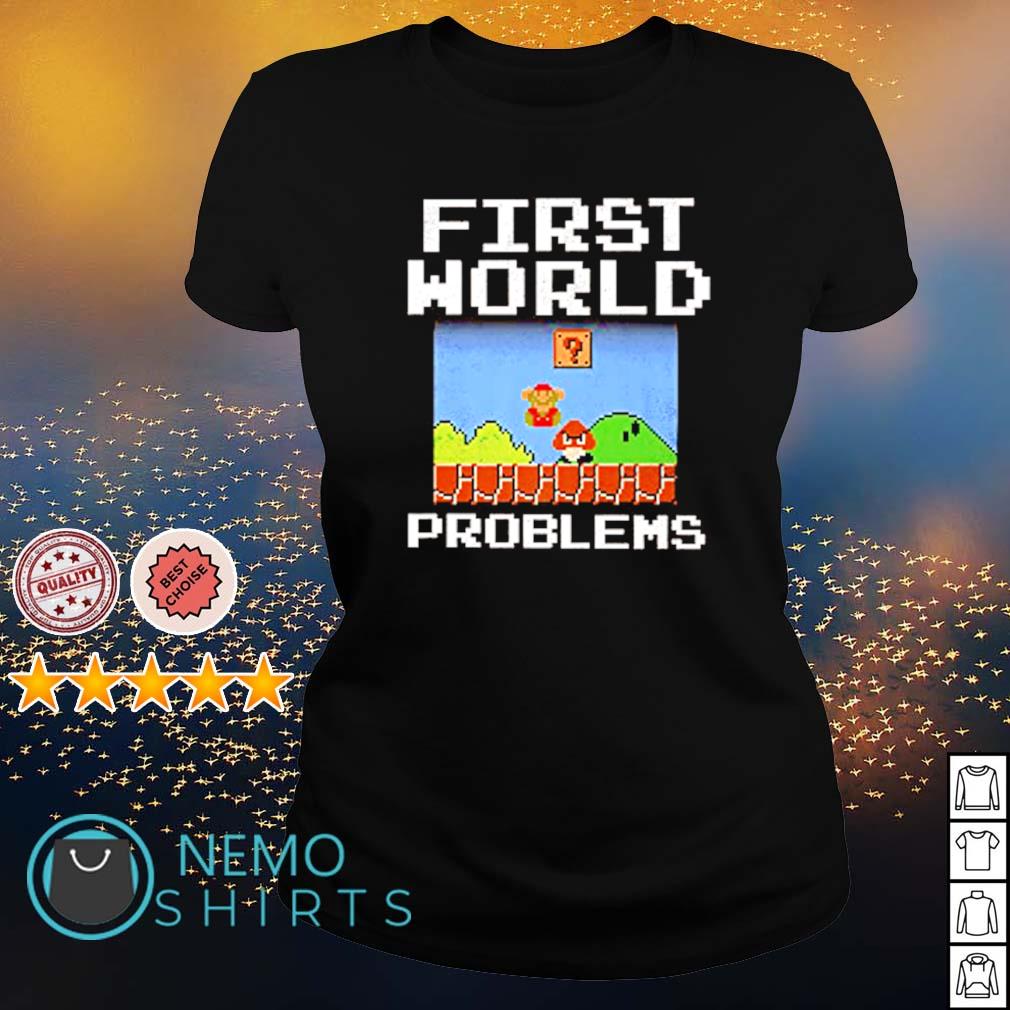 Mario first world problems - Adult & Kids T-Shirts, Sweatshirts & Hoodies apparel design preview 3