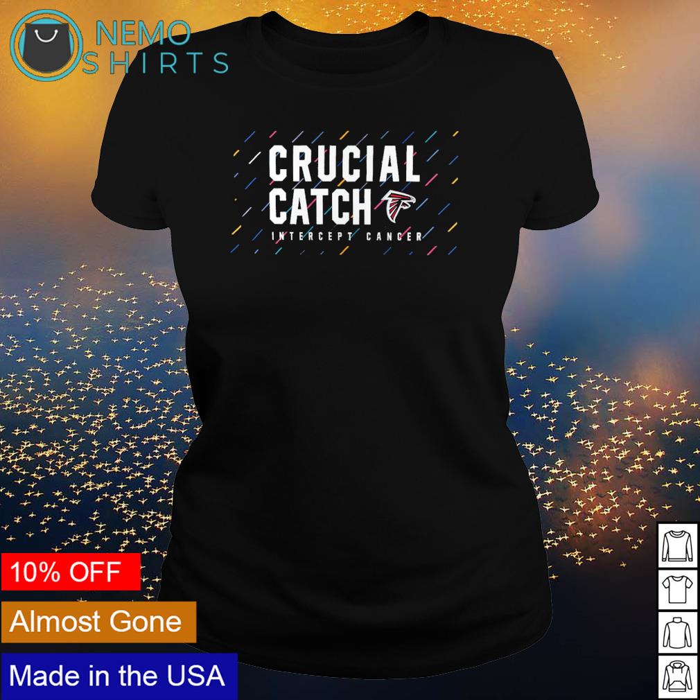 Atlanta Falcons 2021 crucial catch intercept cancer - Adult & Kids T-Shirts, Sweatshirts & Hoodies apparel design preview 3