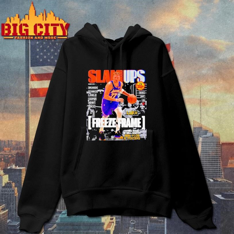 SLAMUPs Luka Doncic LA Lakers Magazine - Adult & Kids T-Shirts, Sweatshirts & Hoodies apparel design preview 2