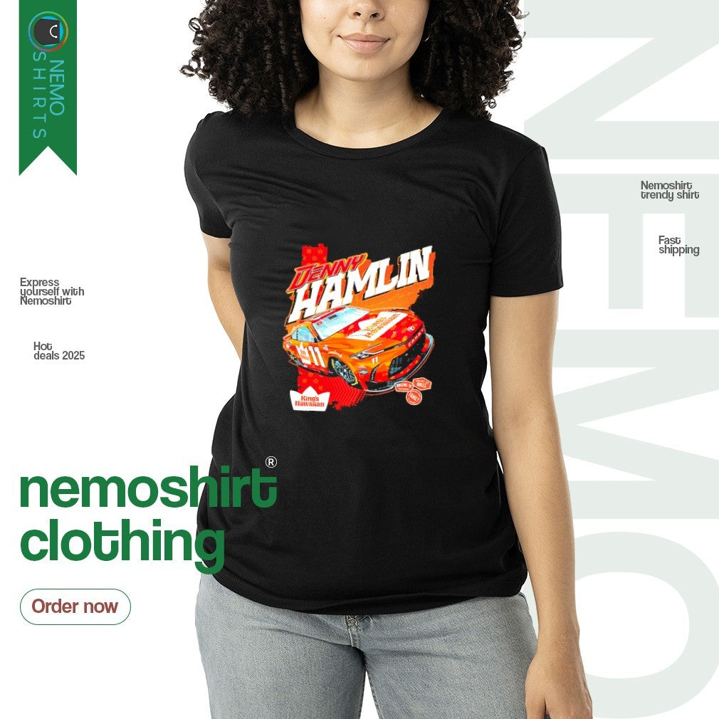 Denny Hamlin Joe Gibbs racing King's Hawaiian car - Adult & Kids T-Shirts, Sweatshirts & Hoodies apparel design preview 3