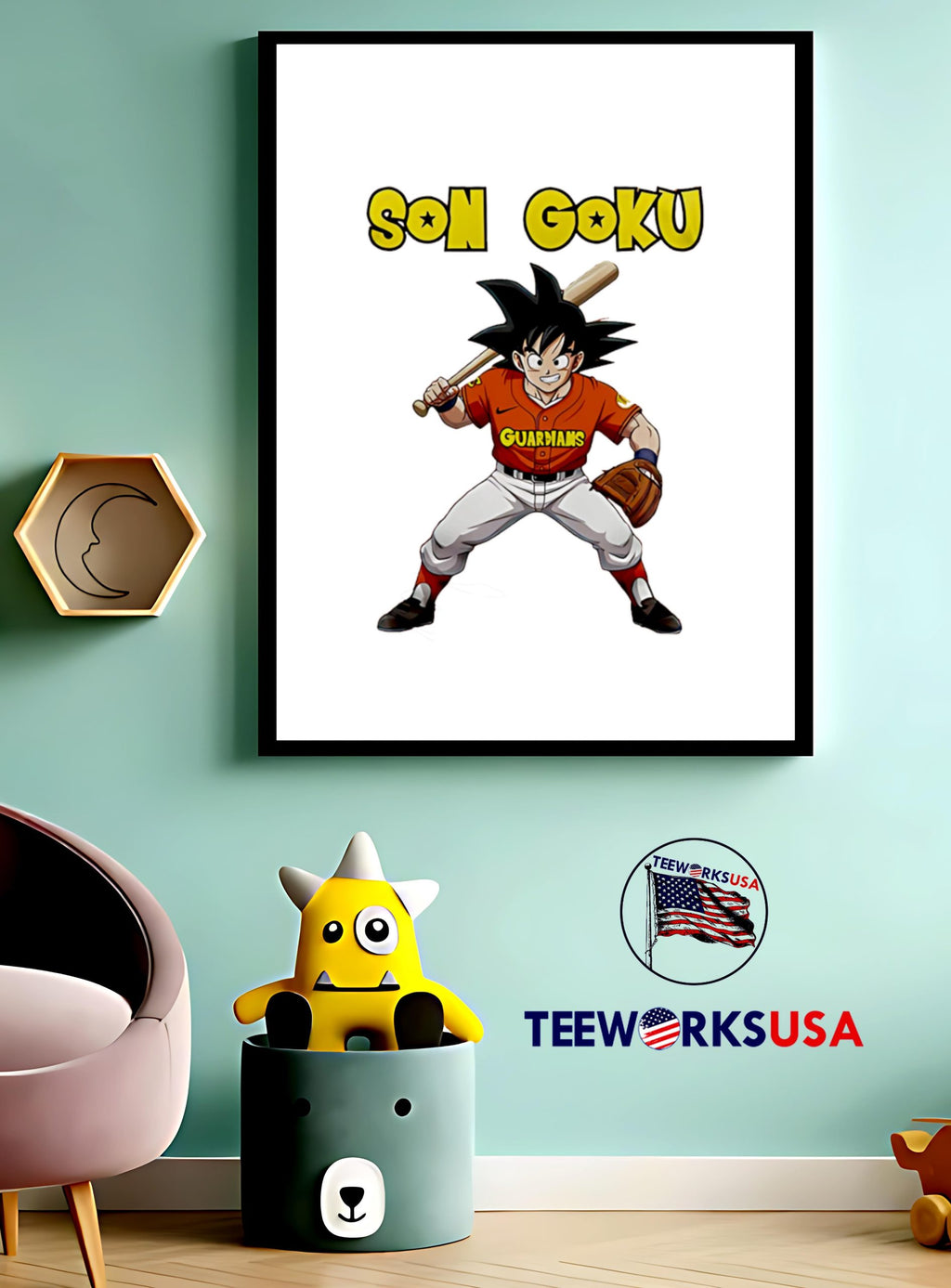 Cleveland Guardians x Son Goku Dragon Ball Night 2025 - Adult & Kids T-Shirts, Sweatshirts & Hoodies apparel design preview 3