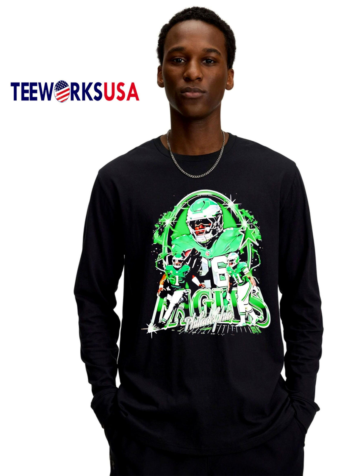 Best Philadelphia Eagles trio Hurts Barkley Brown - Adult & Kids T-Shirts, Sweatshirts & Hoodies apparel design preview 4