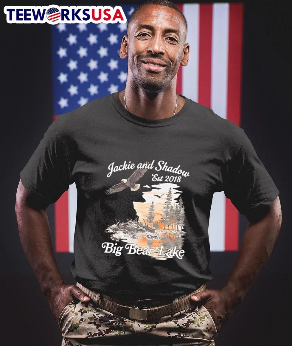 Jackie And Shadow Est 2018 Big Bear Lake Bald Eagles - Adult & Kids T-Shirts, Sweatshirts & Hoodies apparel design preview 1