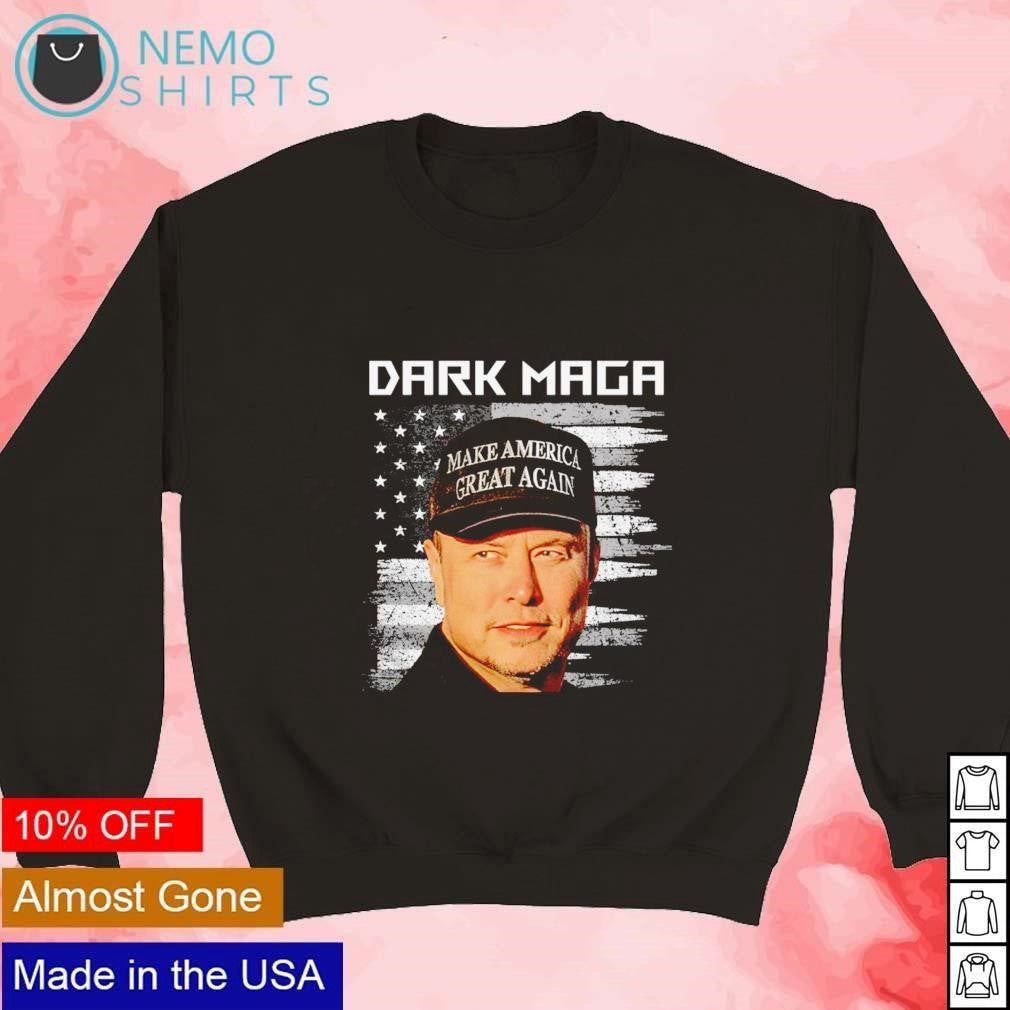 Dark MAGA Elon Musk US flag - Adult & Kids T-Shirts, Sweatshirts & Hoodies apparel design preview 3