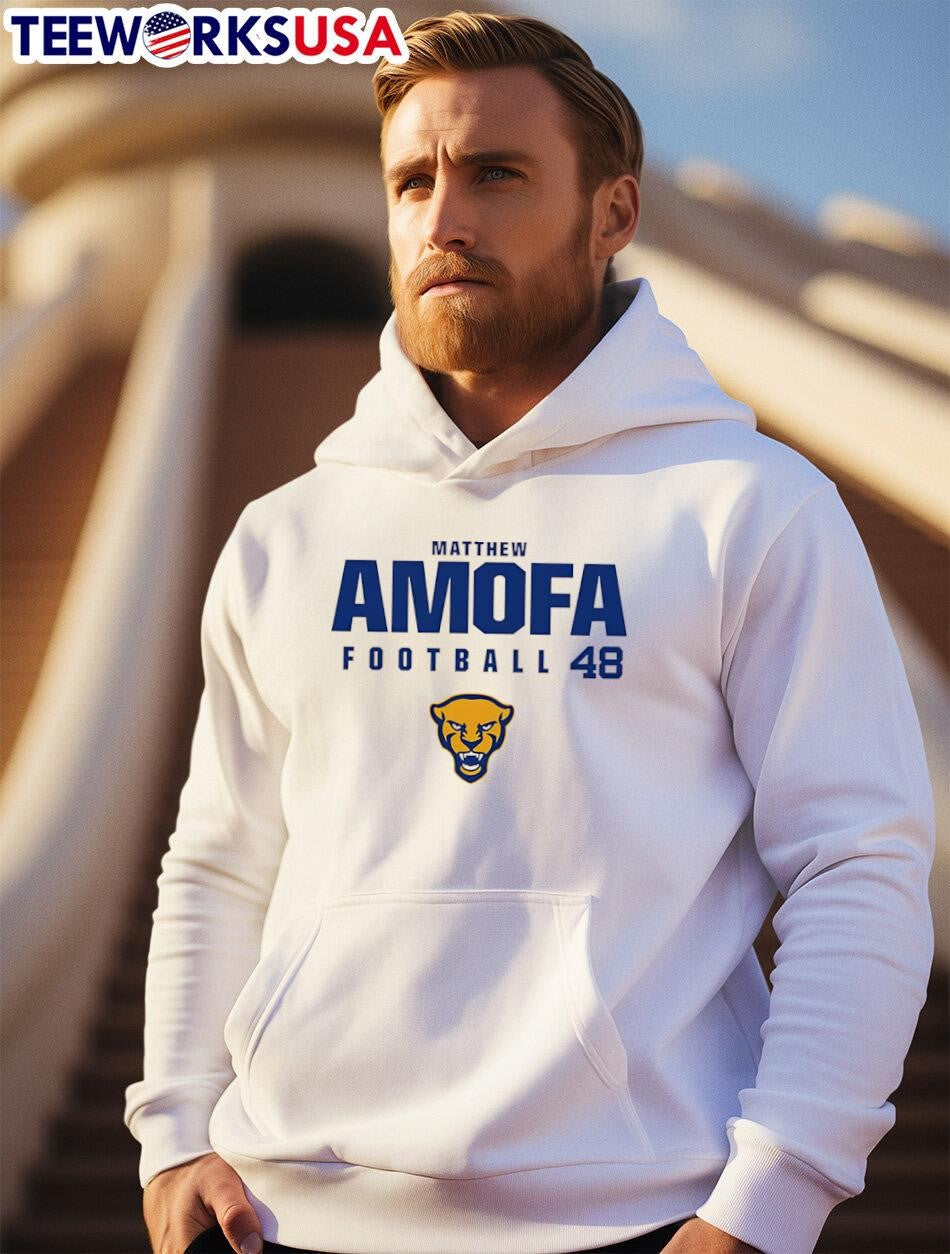 Matthew Amofa Pitt Panthers Football 48 - Adult & Kids T-Shirts, Sweatshirts & Hoodies apparel design preview 2