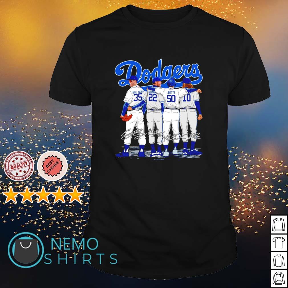 Dodgers best players Bellinger Kershaw Betts Turner - Adult & Kids T-Shirts, Sweatshirts & Hoodies apparel design preview 1