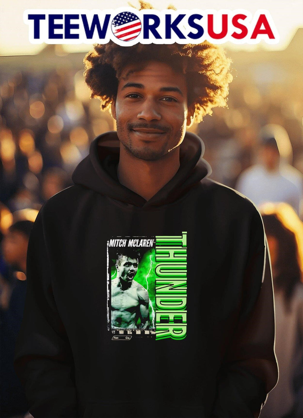 Mitch McLaren Thunder graphic - Adult & Kids T-Shirts, Sweatshirts & Hoodies apparel design preview 2
