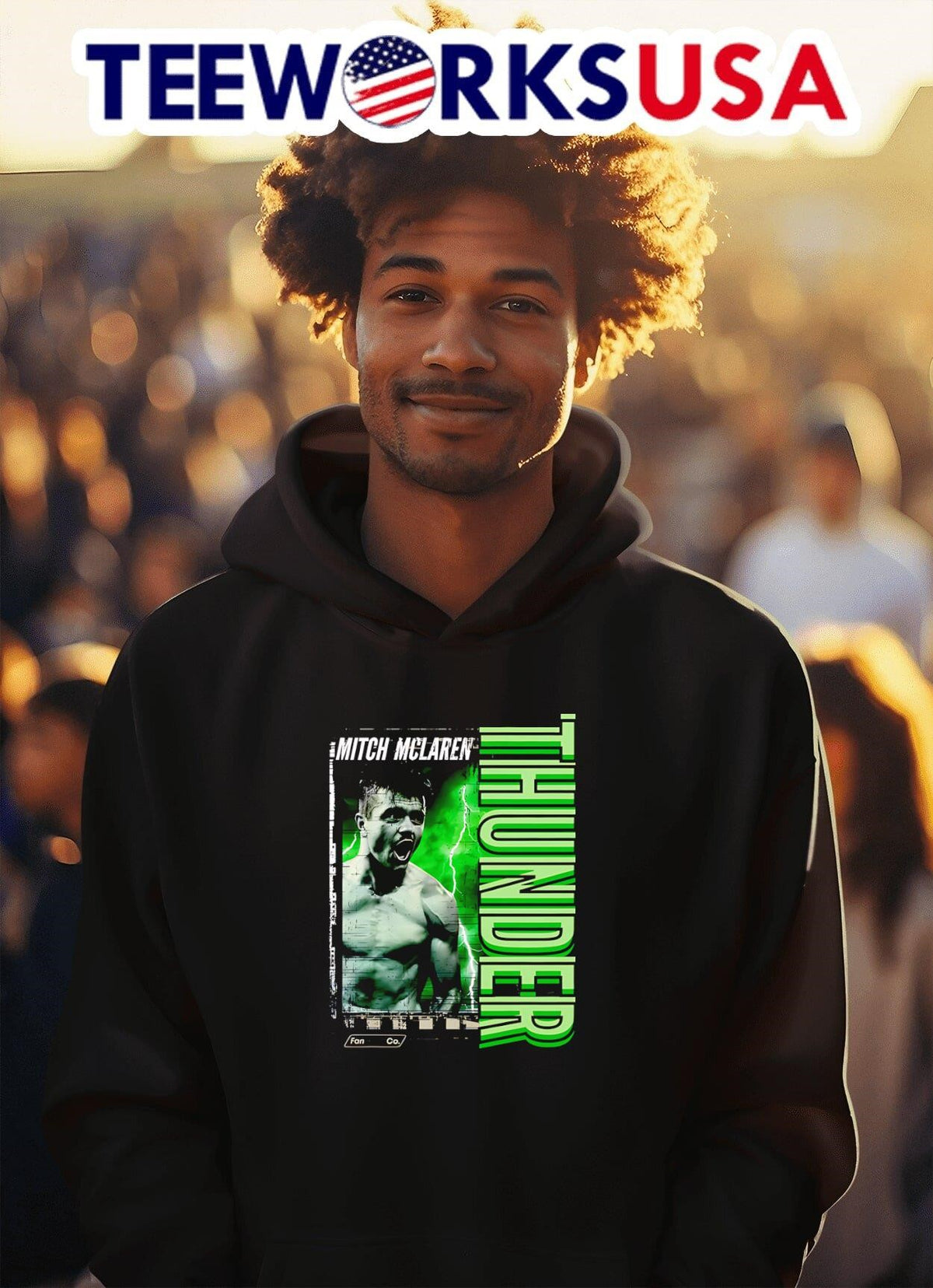 Mitch McLaren Thunder graphic - Adult & Kids T-Shirts, Sweatshirts & Hoodies apparel design preview 2