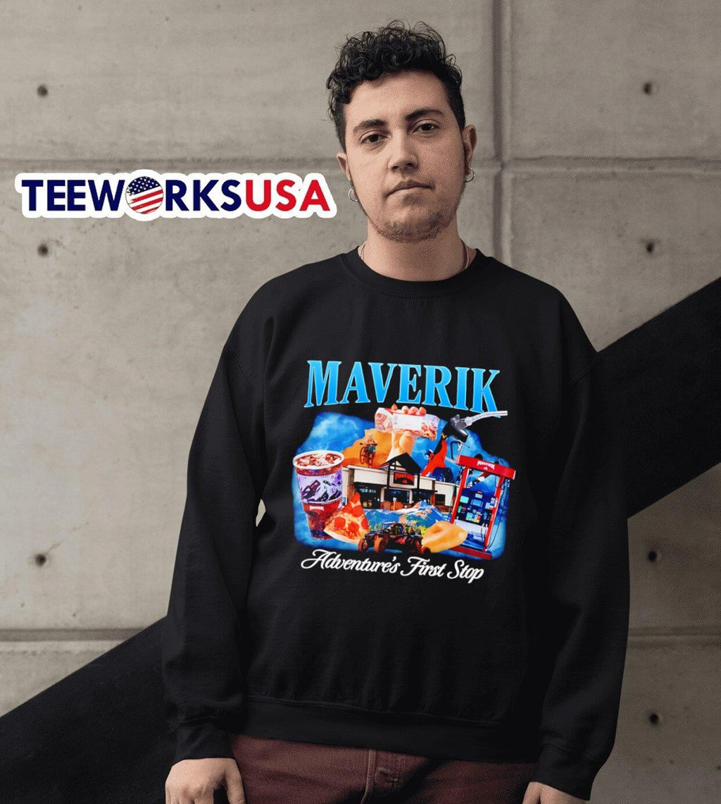 Maverik adventure's first stop mashup - Adult & Kids T-Shirts, Sweatshirts & Hoodies apparel design preview 6